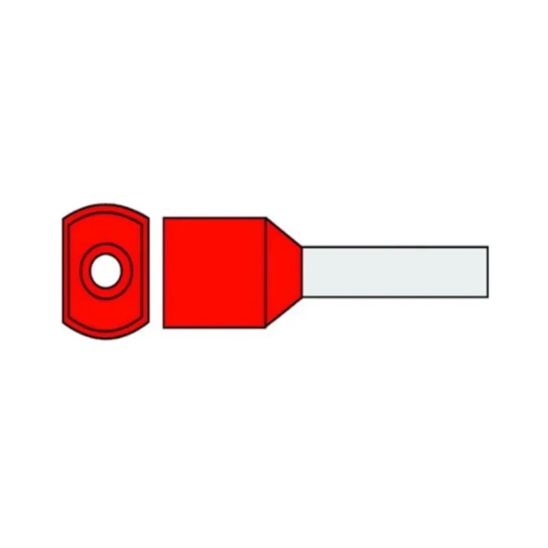Adereindhuls twin 2x 1 mm² rood P 8mm 500 stuks Betaalbaar