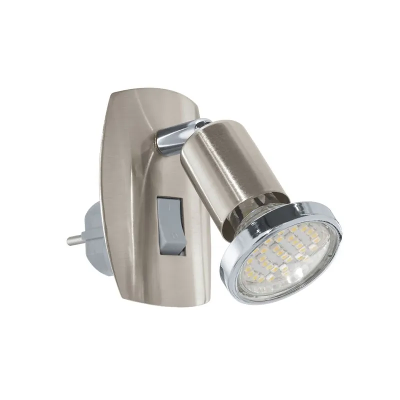 Nieuw Eglo - Stopcontactspot Mini 4 met schakelaar nikkel mat