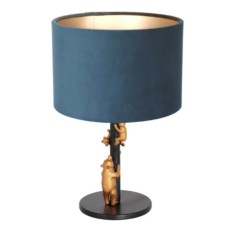 Steinhauer - Design schemerlamp Animaux met blauw velvet Koop Online