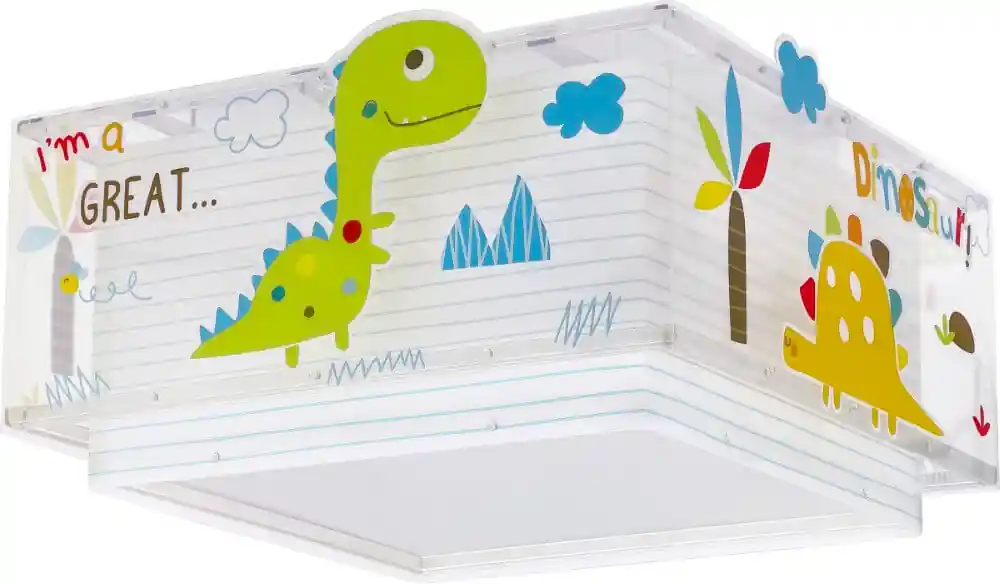 Dalber - Vierkante plafondlamp Dinos Op = Op