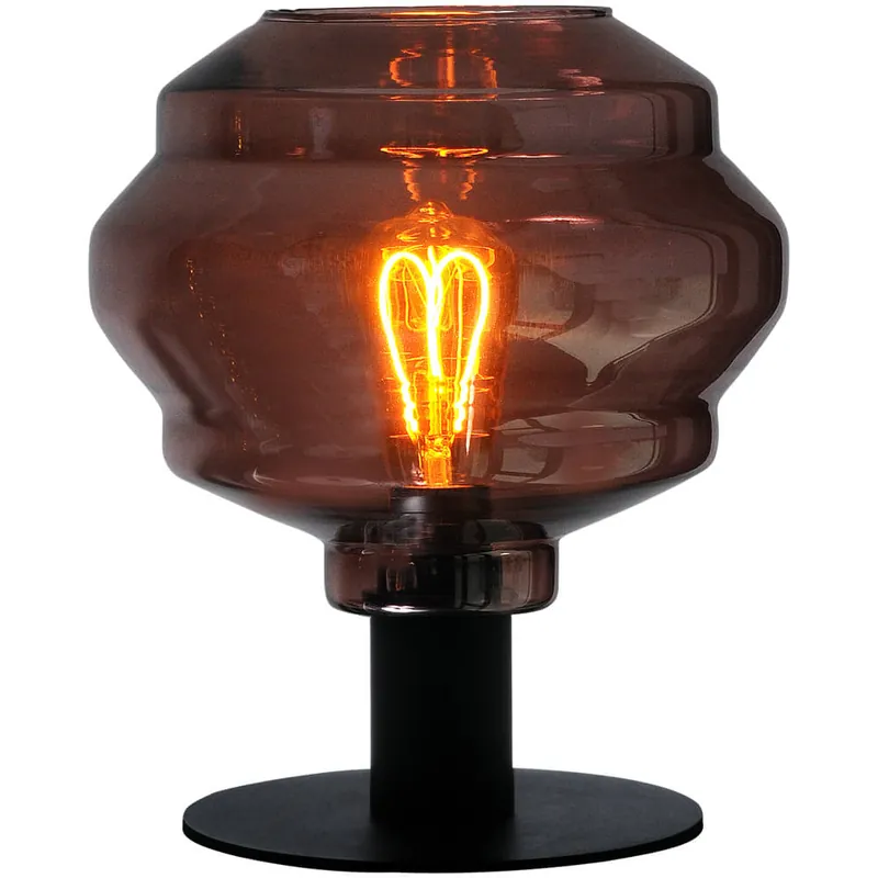 Uitverkoop Masterlight - Tafellamp Porto met Ball red glas