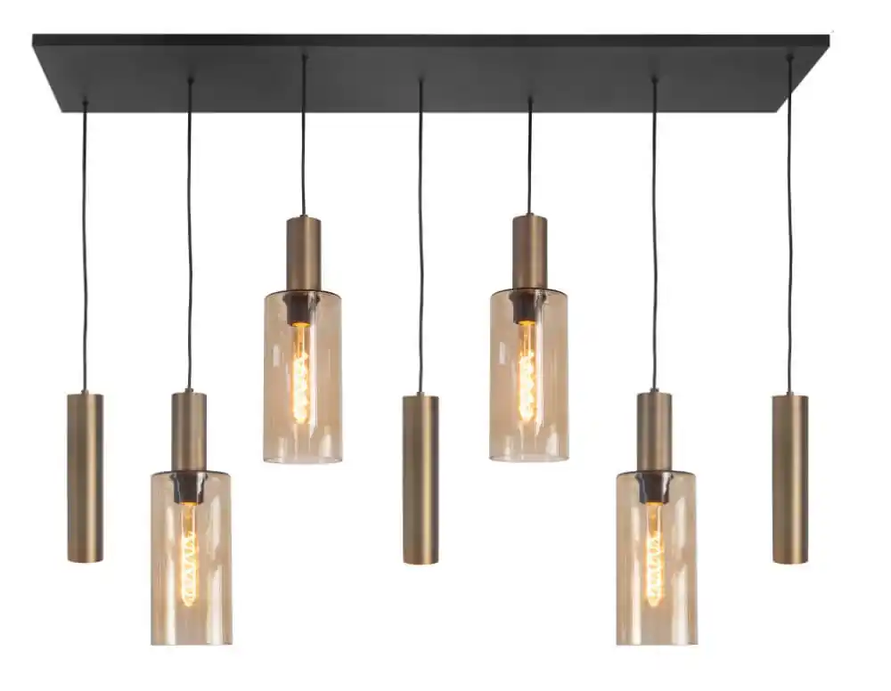 Highlight - Hanglamp Perugia brons - 4x E27 - 3x GU10 Betaalbaar
