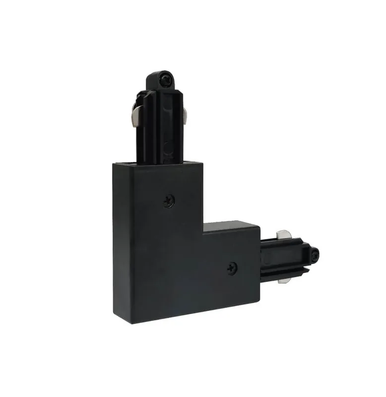 Highlight - 1-fase Track corner left zwart Populair