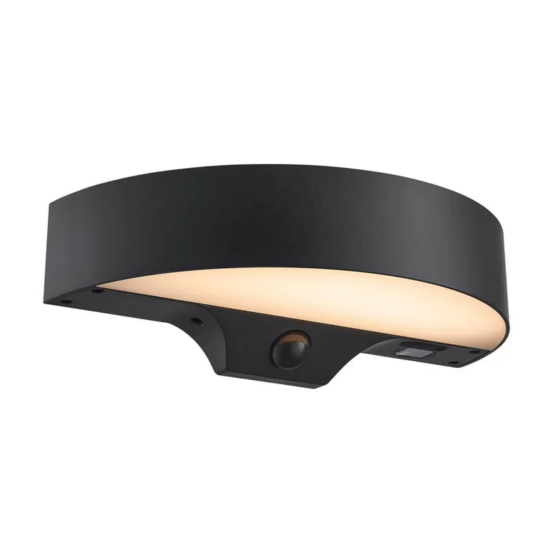 Op = Op Nordlux - Solar wandlamp Monay zwart rond