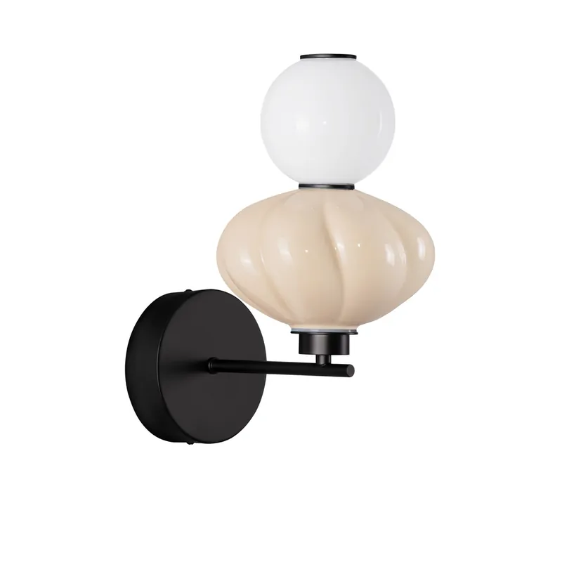 Goedkoop Lyora - Wandlamp Oneta wit - beige