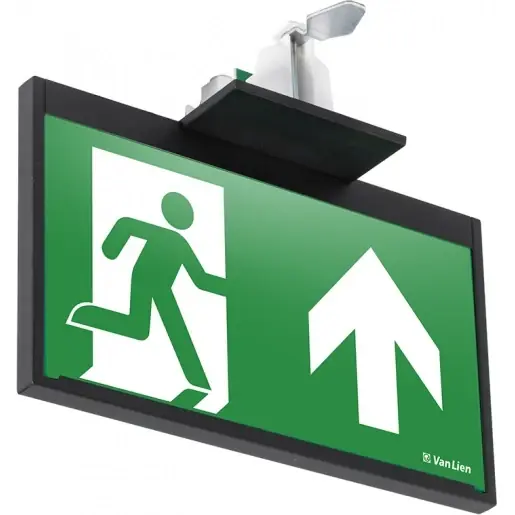 Van Lien Evago noodverlichtingsarmatuur Vluchtwegindicatie Inbouw zwart IP40 met pictogram 7TCA091140R0511 Express Levering