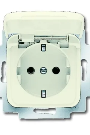 ABB Busch-Jaeger SI wandcontactdoos centraalplaat inbouw 16A 250V RA Glanzend RAL 1013 IP20 2CKA002018A0984 Seizoensaanbieding
