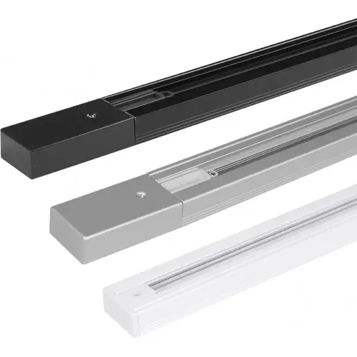 Ivela Spanningsrail 1 fase pendelophanging 2000mm Grijs 1.02.0002 Finale Uitverkoop