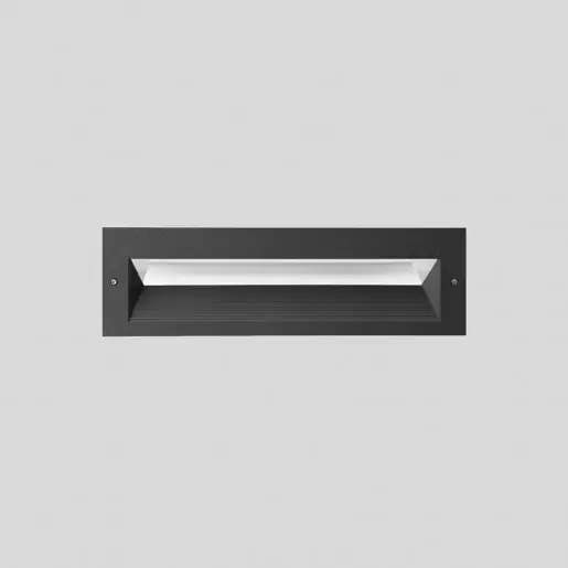 Flitsaanbieding Bega LED wandinbouwarmatuur 4000K 19W 90x420mm inbouw wand Steekklem antraciet DALI 33059K4