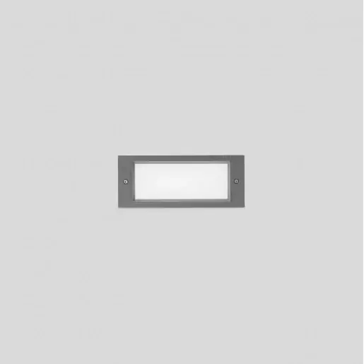 Bega LED wandinbouwarmatuur 3000K 7W 90x330mm inbouw wand Steekklem zilver 33154AK3 Express Levering