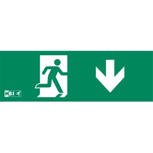 HBI 600 Display pictogram noodverlichting groot iso Inlegvel/-plaat naar beneden 604LX Premium