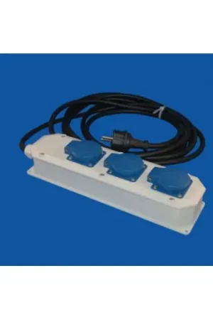 Hateha VERDEELCONTACTDOOS VD 16 16A 230 V 2P+A GRIJS-BLAUW MET KLAPDEKSEL Direct Beschikbaar