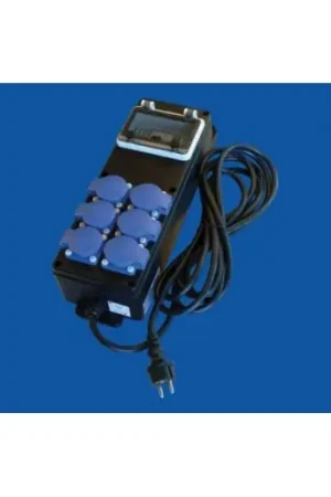 Hateha VERDELER RUBBER TYPE ERGO IP44 V.V.5M KABEL MET SCHUKO CONTACTSTOP Uitverkoop