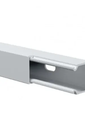 Koopje GGK LFG kabelkanaal set 2000x15x15mm PVC Bodemperforatie met deksel RAL 9001 4109G