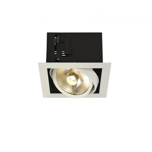 SLV Kadux GU10 inbouwspot qpar111 rechthoekig 195x195mm wit 115541 Betaalbaar