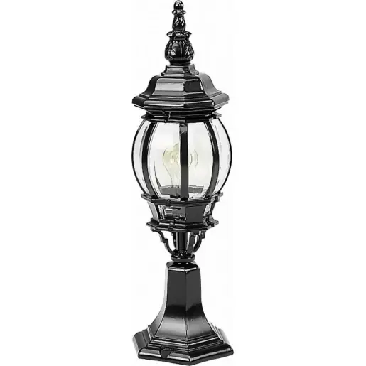 Meest Verkocht KS Verlichting Andrew E27 sokkellamp Bordesarmatuur aluminium zwart IP44 5008S4