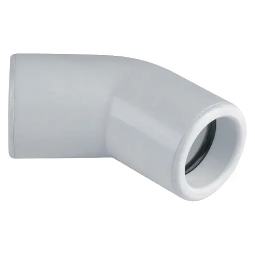 Koop Vandaag Universeel PVC druk bocht wit 45° Ø25 mm