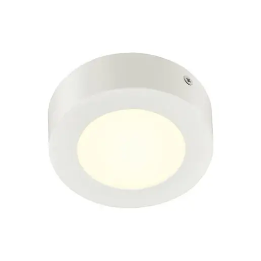 Hoge Kwaliteit SLV Senser LED Armatuur 12 rond 4000K 470lm 35x115mm Ø115mm faseafsnijding >80° - wit 1004700