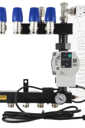 Hoge Kwaliteit Magnum Basic Staal Vloerverwarming verdeler 4 Groeps + A-label pomp