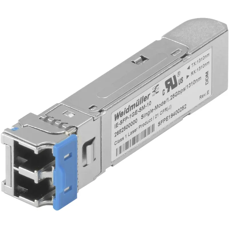 Weidmuller SFP Transceiver 1000 Mbps Multimode LC-Duplex 0.5 km -40 °C...85 °C Beperkte Voorraad