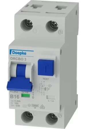 Goedkoop Doepke aardlekautomaat 1P+N 16A 0.3A KA B16 09932114