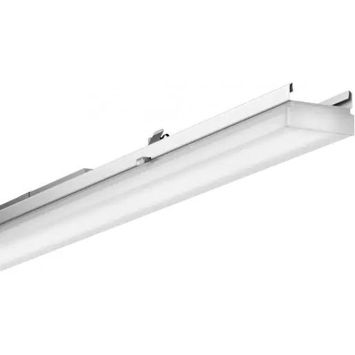 Lage Kosten Trilux 765... E-Line Next Fix LED lichtlijnarmatuur diffuser slim lambertian (ds-l) 4000K 12600lm 1474x67mm DALI IP50 wit 9002112946