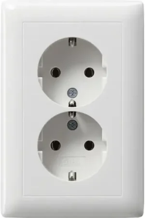 Snelle Levering Gira Standaard 55 Wandcontactdoos inbouw 16A 250V RA Glanzend wit RAL 9010 IP20 078203