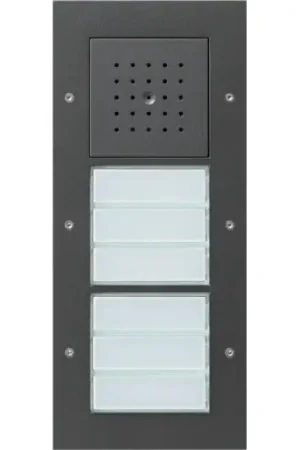 Aanbieding Gira TX_44 Deurstation deurcommunicatie 6 beltoetsen antraciet IP44 Opbouw 126867