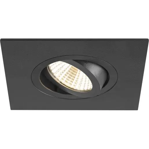 Meest Verkocht SLV New Tria Afdekking inbouwring 75 xl vierkant Aluminium 110x110x26mm Zwart 1007635