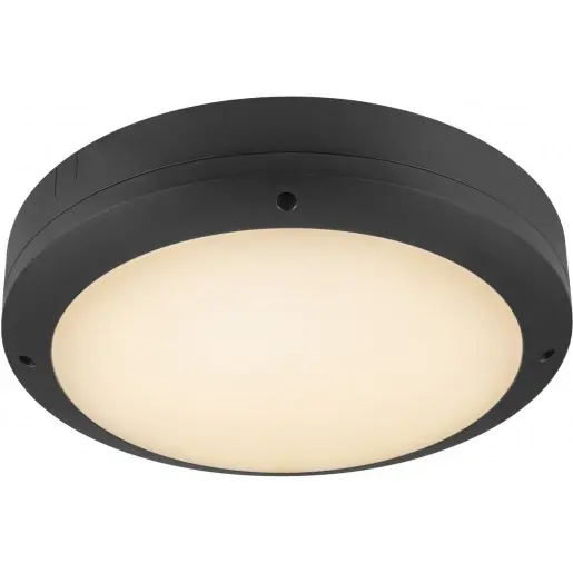 Nu Kopen SLV Tec V LED buitenarmatuur 830 840 3000K 1750lm 360x360mm Ø360mm bewegingssensor lichtsensor >80° - zwart 1007515