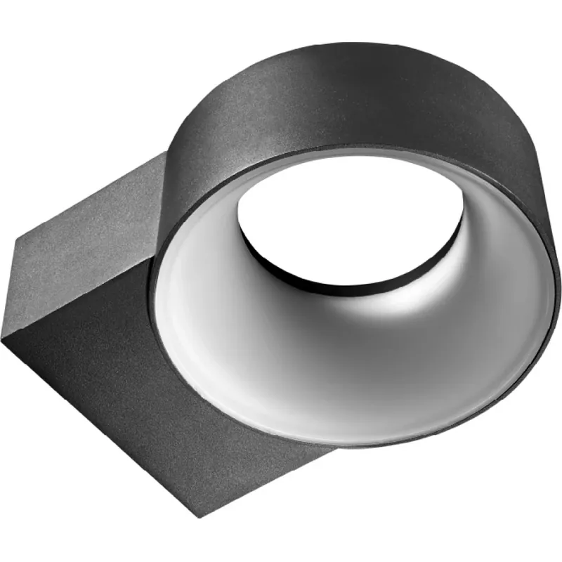 Aanbieding PIL Elia OL wandarmatuur 4000K 650lm 180mm Ø140mm >80° - Schroefklem zwart GWF2100FR840