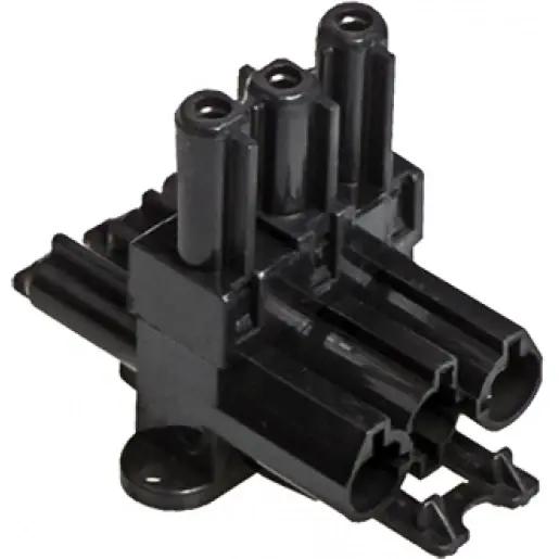 Lumiparts Lupa-con t-splitter 3-voudig 1x male 2x female Koppeling/verbinder T-vorm zwart 5.01.0248 Favoriet