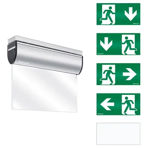 Esylux SLC/SLD Veiligheidsverlichting Vluchtwegverlichting/-indicatie Opbouw/inbouw aluminium IP40 met pictogram EN10031618 Veilige Betaling