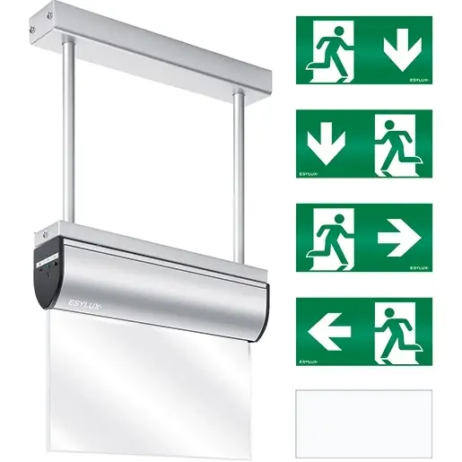 Premium Esylux SLC/SLD Veiligheidsverlichting Vluchtwegverlichting/-indicatie Pendel aluminium IP40 met pictogram EN10031595