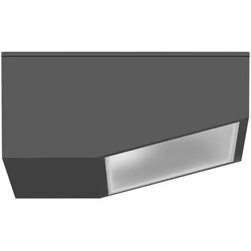 Aanbieding Bega LED diepstraler downlight binnen en buiten asym 4000K 2920lm 170x170mm DALI antraciet 24089K4