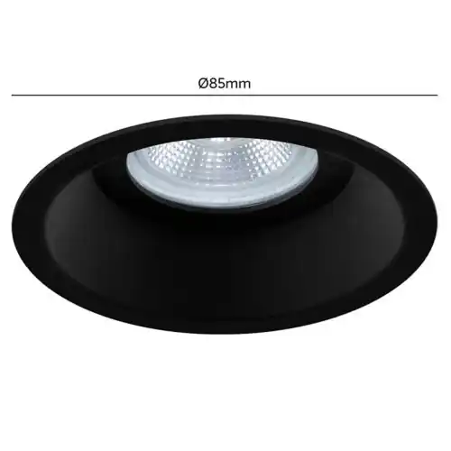 Fabrieksprijs YPHIX 50184416 INBOUWSPOT AREZZO ROND ZWART V