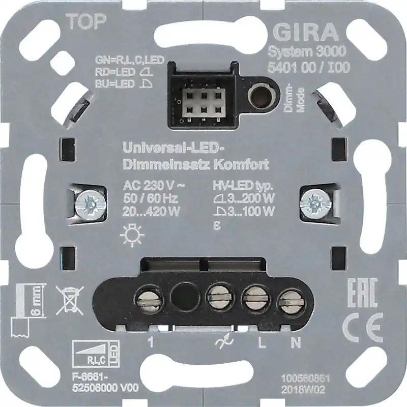 Gira Systeem 3000 - Dimmer 540100 Tip Uitverkoop