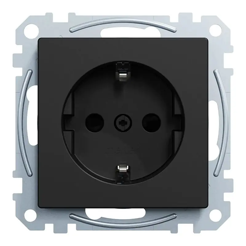 Schneider Electric Merten M - Wandcontactdoos MEG2300-0403 Zwart mat Finale Uitverkoop