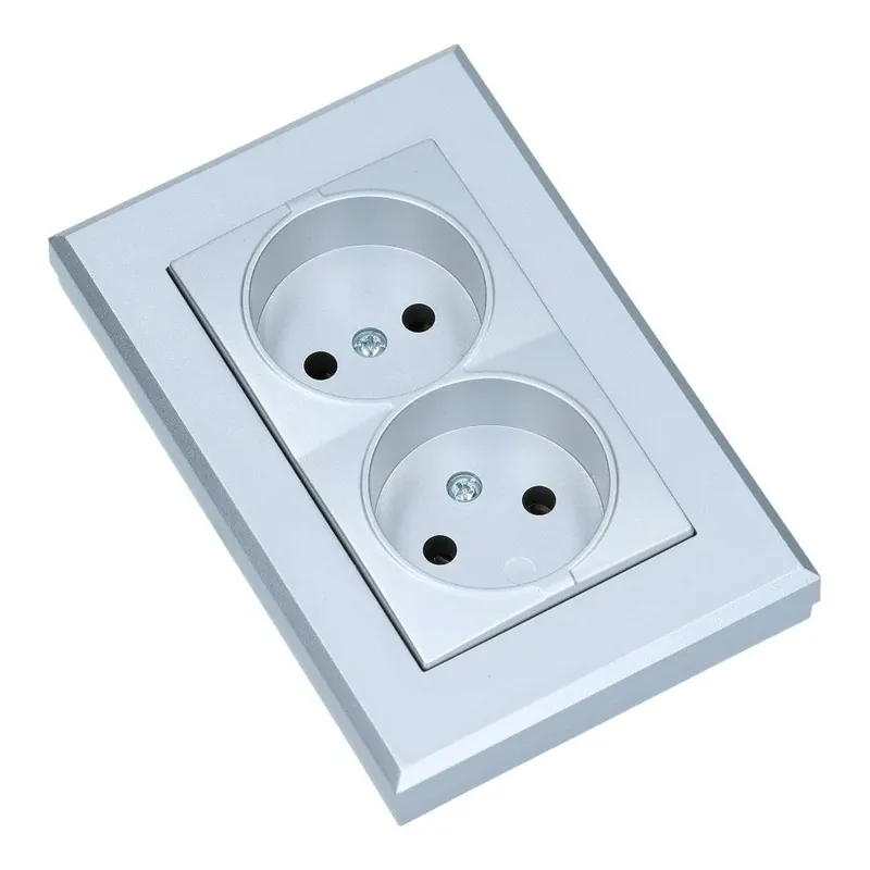Wandcontactdoos dubbel ART 9022 zonder randaarde Premium