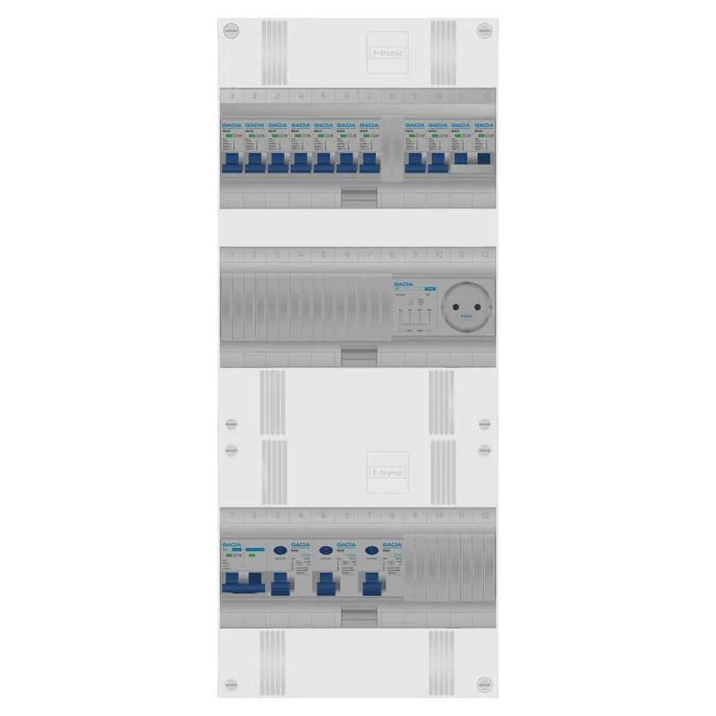 Groepenkast 1 fase 9 groepen + beltrafo + wcd + kookgroep Premium