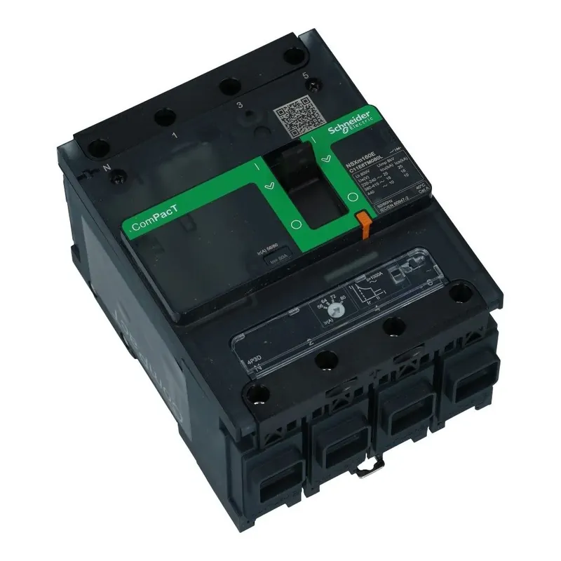 Installatieautomaat 3 polig + nul 80A TM-D 16kA Compact NSXm160E Everlink Fabrieksprijs