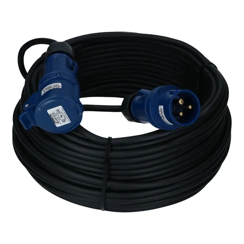 CEE verlengkabel 3 polig 16A 3x1.5mm² 35 meter IP44 H07RN-F Voordeelprijs