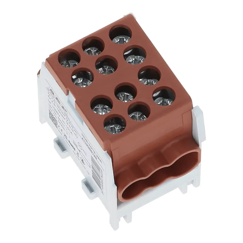 HLAK Hoofdkabel aftakklem 1x25mm² 2x16mm² bruin Fabrieksprijs
